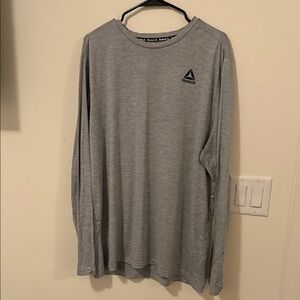 Reebok Men's Heather Gray Long Sleeve Tee